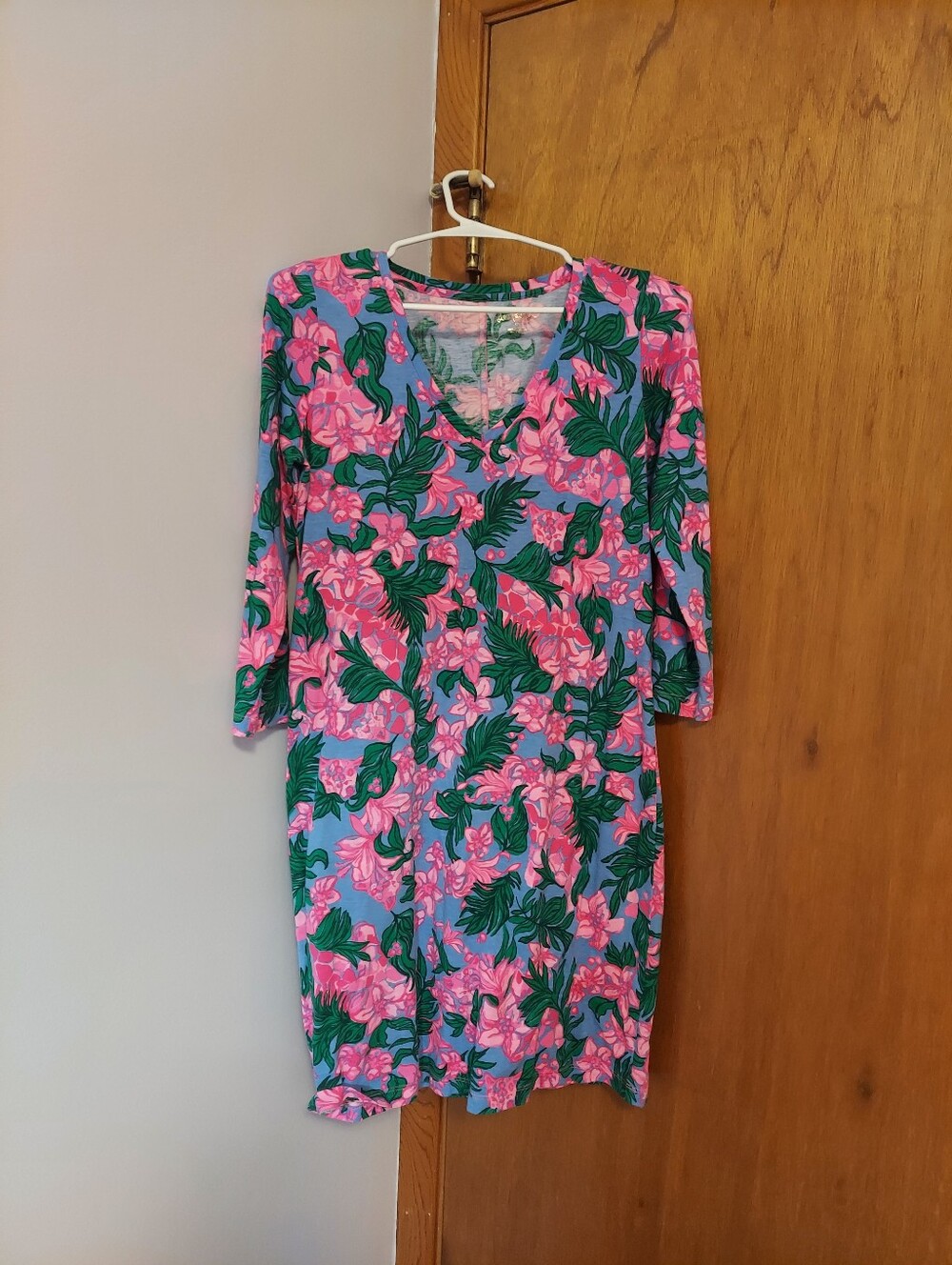 Lilly Pulitzer Floral V-Neck Dress Size Small